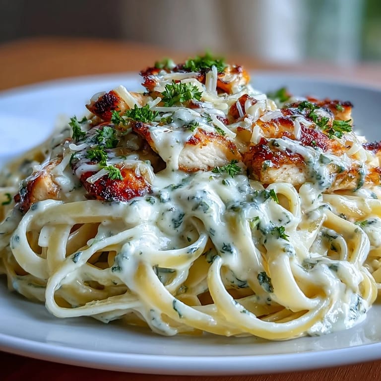 Cozy Pumpkin Alfredo Chicken Pasta, a comforting dish perfect for a chilly evening.