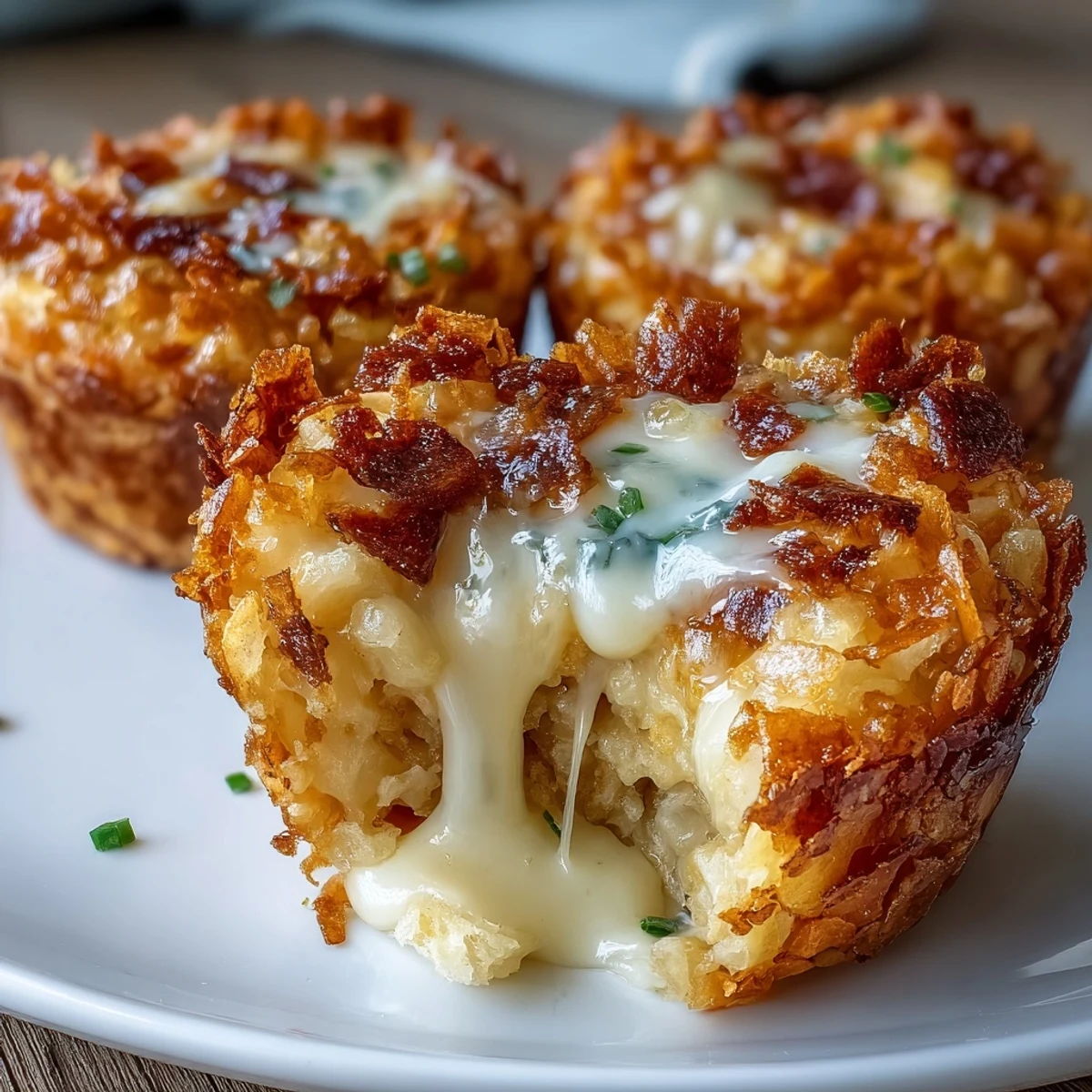 Funeral Potatoes Muffin Cups with creamy potatoes, cheese, and a crunchy cornflake topping, perfect for brunch or potlucks.
