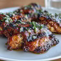 Juicy honey garlic grilled chicken thighs with a caramelized glaze, perfect for summer cookouts and family dinners.  