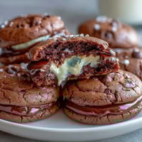 Cream Cheese Stuffed Brownie Cookies