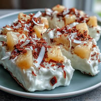 Creamy Pineapple Tajín Frozen Yogurt Bark with a spicy crunch.